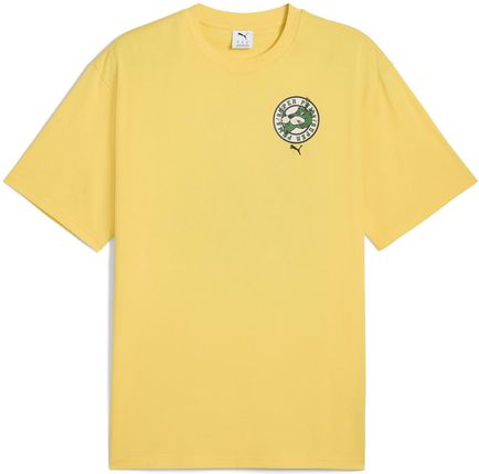 Męska Koszulka z krótkim rękawem Puma Graphics Super Puma Relaxed Tee 62963955 – Żółty