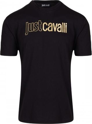JUST CAVALLI milano męski t-shirt NOWOŚĆ LOGO GOLD MAT