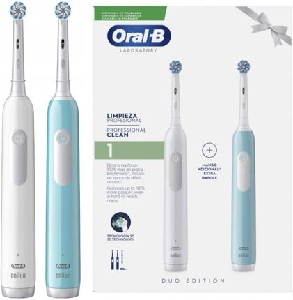 Szczoteczka elektryczna Oral-B Pro Series 1 Duo Niebieska i Biała
