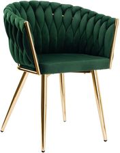 Zdjęcie Ehokery Krzesło Cofton Gold Velvet Ciemnozielony - Gryfów Śląski
