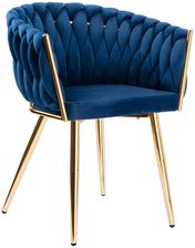 Zdjęcie Ehokery Krzesło Cofton Gold Velvet Granatowy - Więcbork