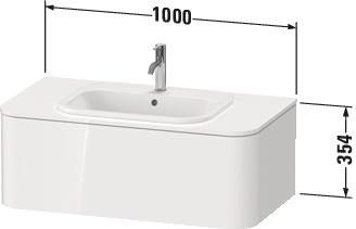 Duravit Happy D.2 Szafka Podumywalkowa 100X55X35,4Cm Bez Blatu Lakier Granatowy Satynowy Mat (HP495109898)