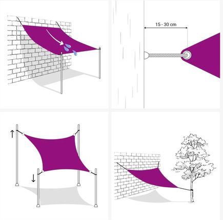 Zakito Home Żagiel Przeciwsłoneczny Hdpe 5X5M Żółty Zh311553 - zdjęcie 2