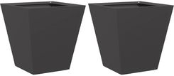 Zakito Home Stalowa Donica Ogrodowa 30X30X30cm Czarna Zh851039
