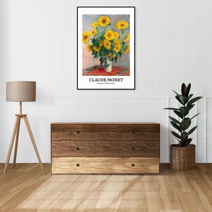 Obraz 30x50cm Design Sunflowers Monet Vintage Do Salonu - zdjęcie 2