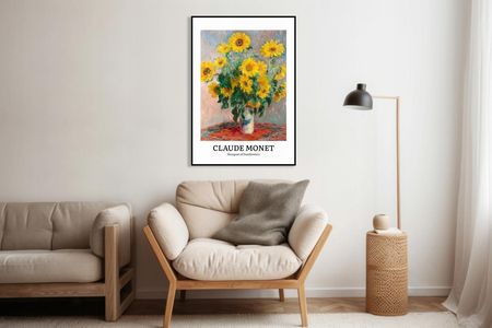 Obraz 30x50cm Design Sunflowers Monet Vintage Do Salonu - zdjęcie 4