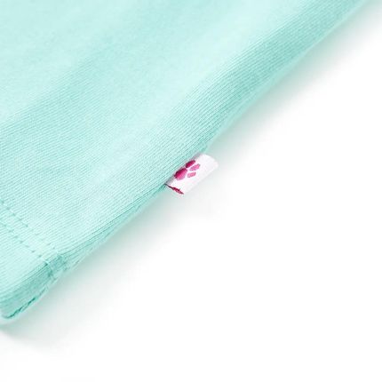 Dziecięca koszulka na ramiączkach, jasnomiętowa, 128 - zdjęcie 2