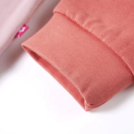 Bluza dziecięca z blokami kolorów, różowa, 128 - zdjęcie 3