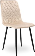 Zdjęcie Krzesło tapicerowane Dexter beżowe velvet - Mieroszów