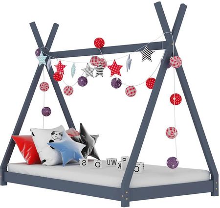 Zakito Home Ramka Łóżka Dziecięcego Tipi 70X140 Szara