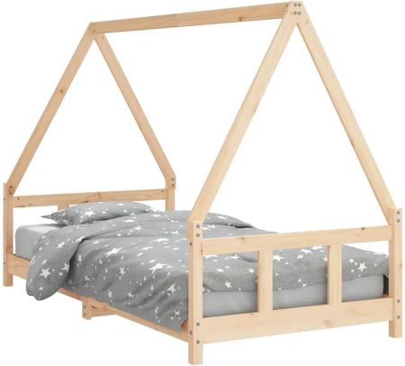 Zakito Home Drewniana Rama Łóżka Dziecięcego - Lite Drewno Sosnowe 195,5 X 95,5 133 Cm Kolor Naturalny