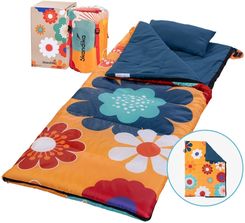 Zdjęcie Skandika Śpiwór Kempingowy Turystyczny Sovro 190 Flower 3 Sezony Do -20°C Niebieskie - Witkowo