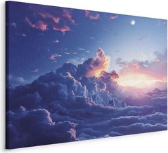 Wall-Dekor Italienischer Leinwand Leinwandbild Nocny Koncert W Górach: Chmury Oświetlone Ostatnimi Promieniami Słońca 120x80cm (A1BH10031BA120X80HK)