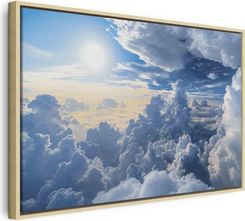 Wall-Dekor Italienischer Leinwand Leinwandbild Symfonia Światła: Słońce I Chmury Współpracujące Nad Pięknym Niebem 90x60cm (A1BH10048BA90X60DKABRN)