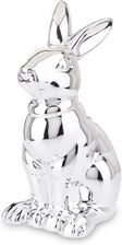 Dekoracja Srebrna Figurka Królika 21x10x12cm Coniglio Argento (23488)