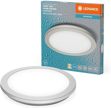 Ledvance Plafon Led Lampa Łazienkowa Oprawa Sufitowa Okrągła 22W Ip44 Cct 3000K-4000K Chrom