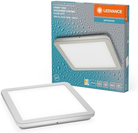 Ledvance Plafon Led Lampa Łazienkowa Oprawa Sufitowa Kwadratowa 22W Ip44 Cct 3000K-4000K Chrom