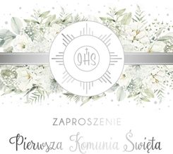 Zdjęcie Armin Style Zaproszenia Na Komunię Z Białymi Kwiatuszkami Zaproszenie Komunia Zpa 66 10 10szt. - Supraśl