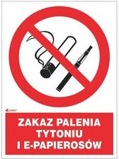 Anro Znak Zakaz Palenia Tytoniu I E-Papierosów Z Podpisem Anro, Art.12P/5