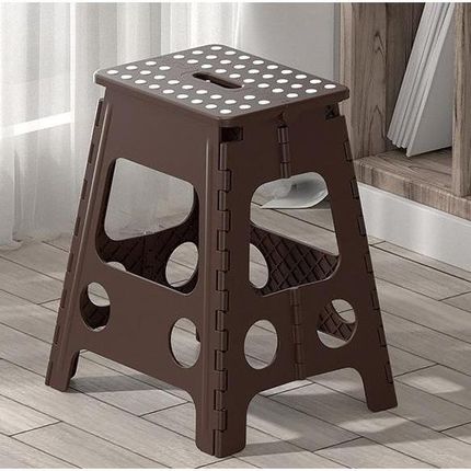 Stołek Taboret Składany Krzesło 45cm Wytrzymałe Duży Antypoślizgowe Nóżki - zdjęcie 5