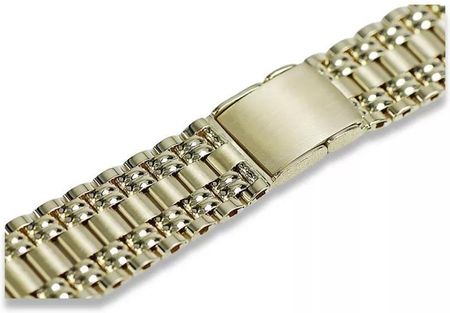Geneve Złota bransoleta 14k 585 do zegarka męskiego MWB01214KYOGL15155