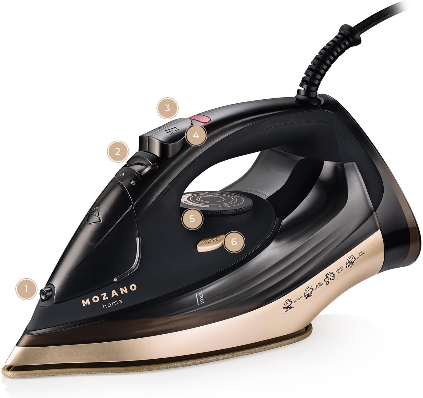 фото Праска з парою Mozano Perfect Smooth Gold