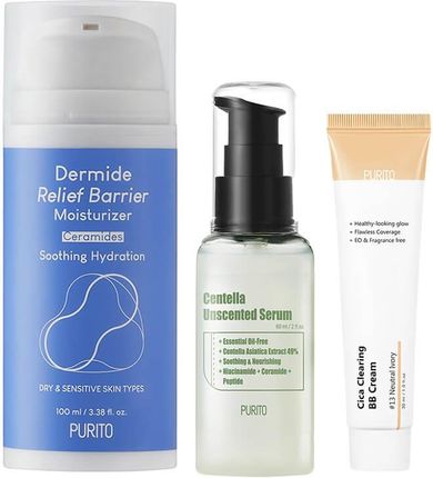 Purito Beauty Skin ZESTAW Serum 60 ml + Odbudowujący krem z ceramidami 100 ml + Krem BB (13 Neutral Ivory) 30 ml