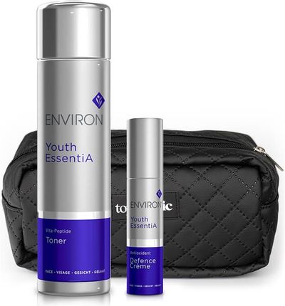 Environ Toner + Defence Creme ZESTAW Tonik 200 ml + Krem 35 ml + Kosmetyczka1 szt