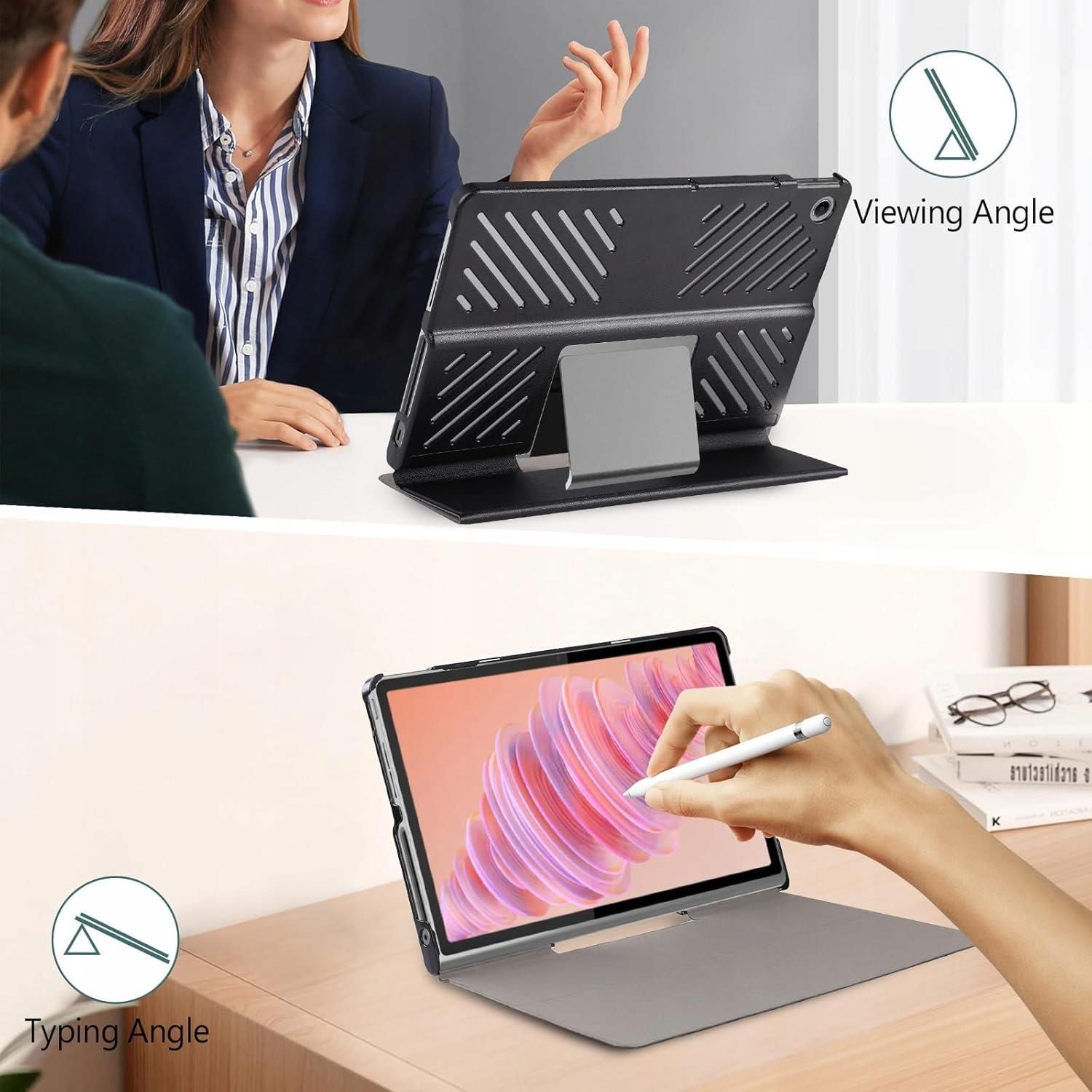 Étui Protecteur Pour Lenovo Tab Plus 11.5" 2024 (TB351FU) - Avec Porte-Stylo Et Poches - Or Rose