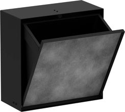 Zdjęcie HANSGROHE XtraStoris Rock Wnęka ścienna z koszem na śmieci i drzwiczkami do wyłożenia płytkami 30 x 30 x 14 cm czarny mat  56090670 - Trzcińsko-Zdrój