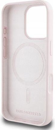 Karl Lagerfeld Oryginalne Etui Magsafe Iphone 16 Pro Max Różowy Pokrowiec - zdjęcie 4