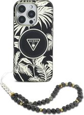 Guess Etui Palm Trees Triangle Pearl Strap Magsafe Do Iphone 16 Czarny