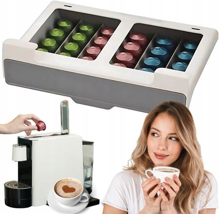 WISZĄCY ORGANIZER NA KAPSUŁKI DO KAWY NESPRESSO 30 KAPSUŁEK WYSUWANY BLAT