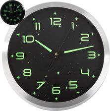 Zdjęcie ZEGAR ŚCIENNY FLUORESCENCYJNY DUŻY CICHY ŚWIECĄCE CYFRY GWIAZDKI 25cm - Bierutów