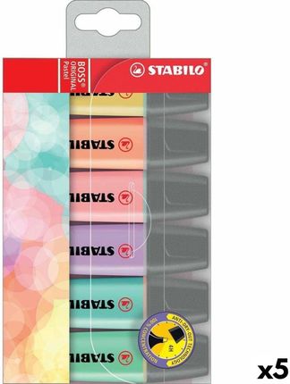 Stabilo Zestaw Markerów Fluorescencyjnych Boss Wielokolorowy (5 Sztuk)