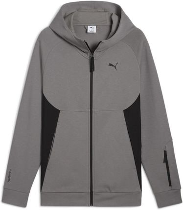Bluza z kapturem męska Puma PUMATECH FULL-ZIP DK szara 68460579
