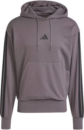 Bluza z kapturem męska adidas ESSENTIALS 3-STRIPES szara JE6365