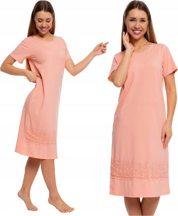 Koszula Nocna Damska Moraj L Piżama z krótkim rękawem bawełniana z koronką