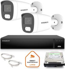 Easycam Zestaw Do Monitoringu Ip 2 Kamery Ec-Ip-B8Mp30Dl-W 8Mpx Poe (Z53592B2)