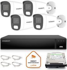 Zdjęcie Easycam Zestaw Do Monitoringu Ip 4 Kamery Ec-Ip-B8Mp30Dl-W 8Mpx Poe (Z53592B4) - Brwinów