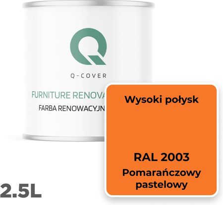 Farba Do Mebli Kuchennych Pomarańczowy Pastelowy Ral 2003 Połysk 2,5L - zdjęcie 6