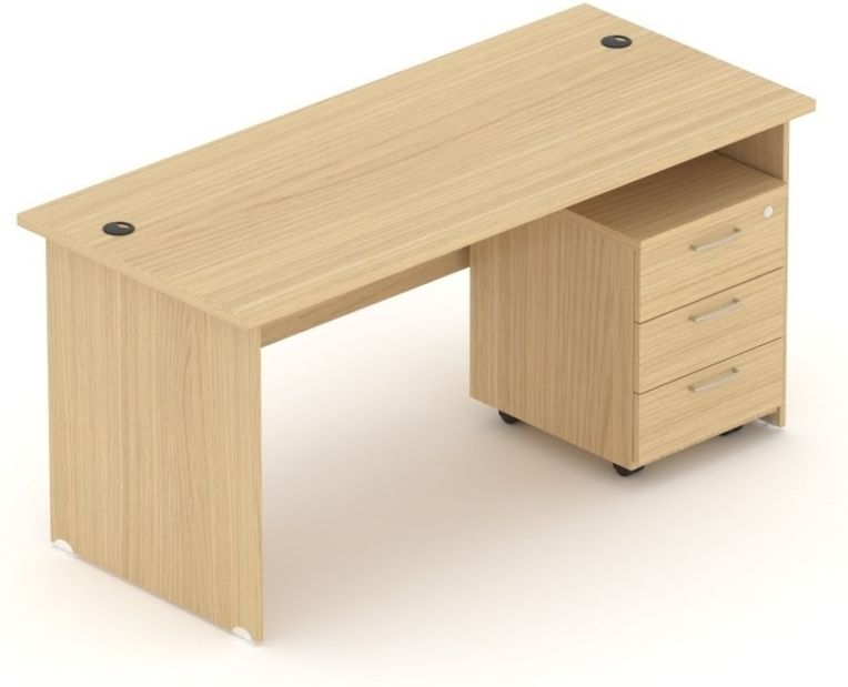 Office Style Biurko Standard Z Kontenerkiem 160X70 Cm, Dąb Celtic ...