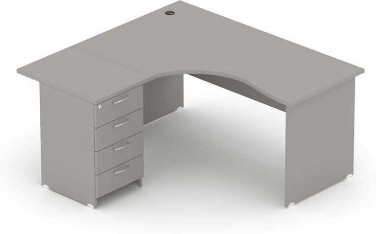 Office Style Biurko Standard Narożne Z Kontenerkiem Lewe 160X147X76Cm ...