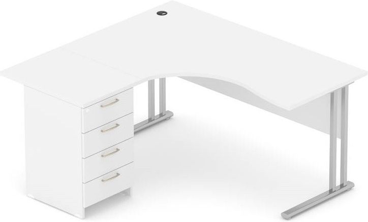 Office Style Biurko Standard Narożne Lewe Z Metalowym Stelażem I Z ...