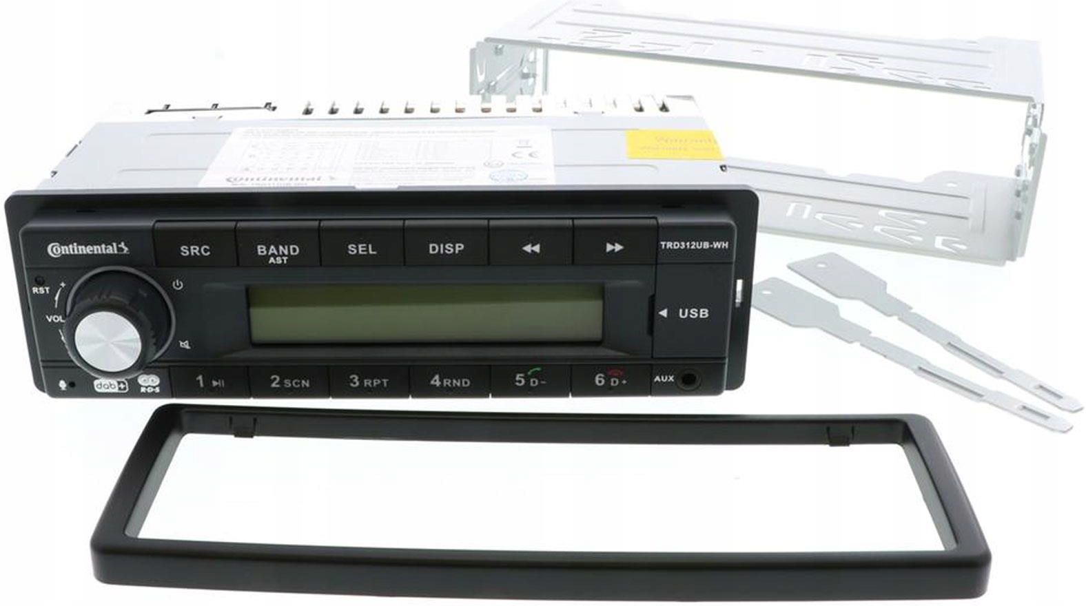 фото Бездискова MP3-магнітола Continental TRD312UB-WH