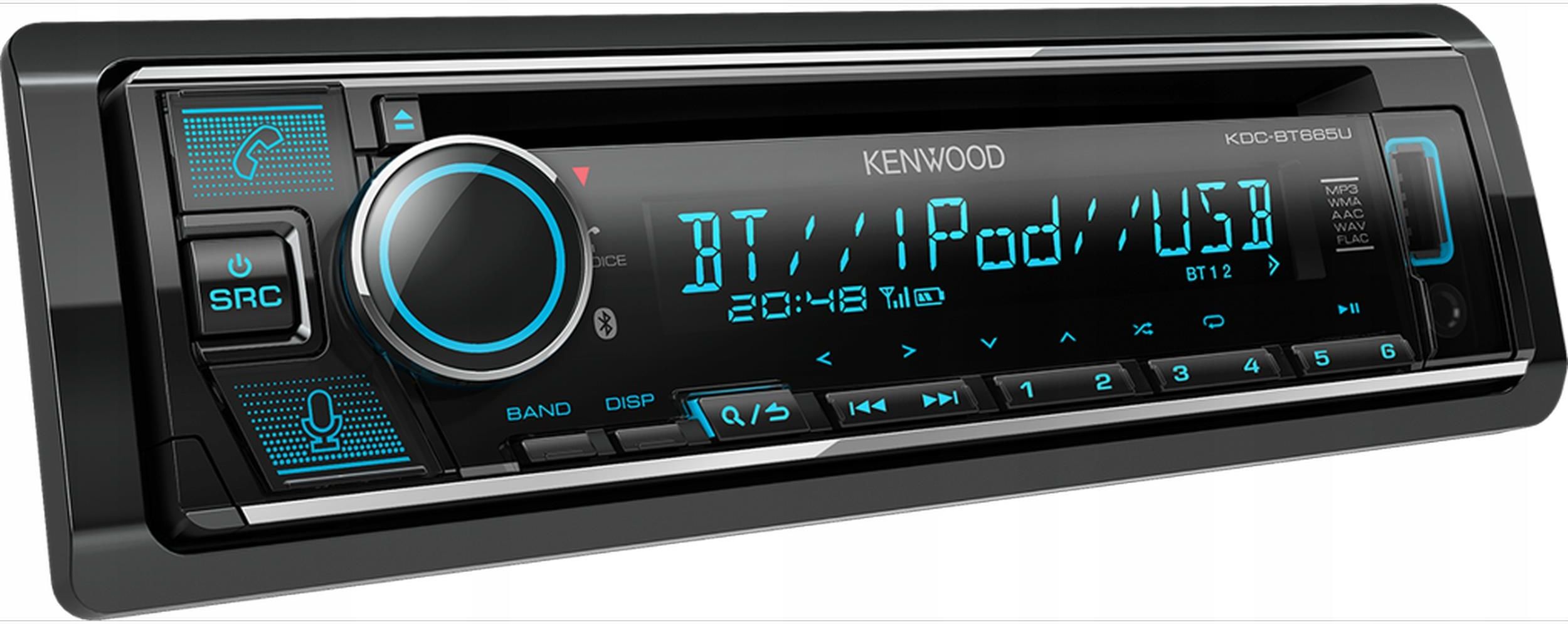 фото Бездискова MP3-магнітола Kenwood KDC-BT665U