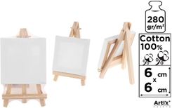 Zdjęcie Podobrazie mini 6x6cm 280G/m2 + sztaluga - Artix - Toruń