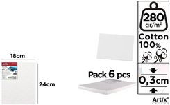 Zdjęcie Tablica malarska 18x24x0,3cm 280G/m2 (6szt) - Artix - Mosina