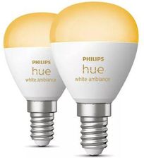Zdjęcie Philips Hue White Ambiance Żarówka Kulka E14 470 Lm 2 Szt 8719514491168 - Sępólno Krajeńskie
