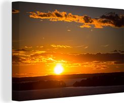 OneMillionCanvasses 140x90cm Zachód Słońca Z Chmurami Replika (47-1283357)